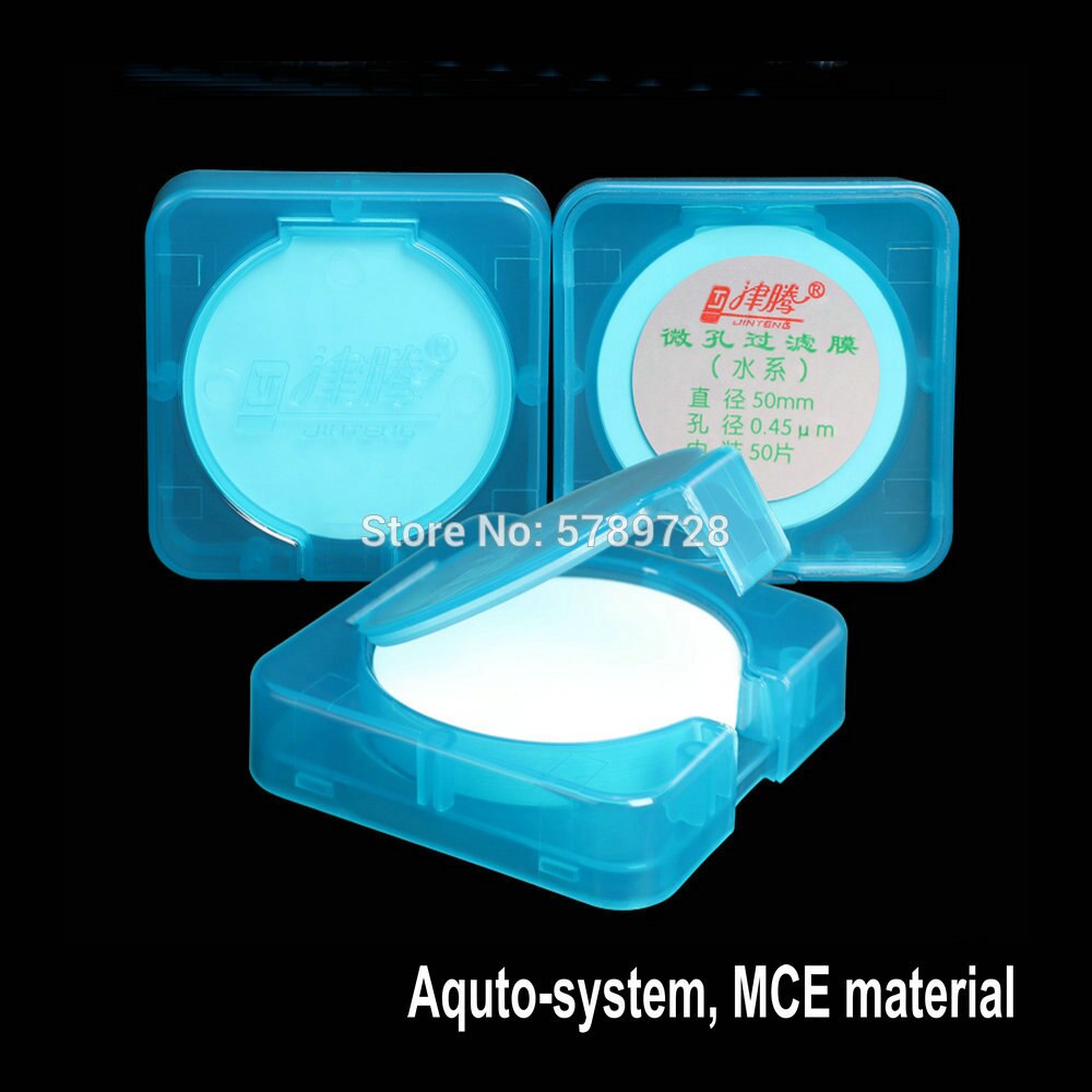50pcs/lot Lab 47mm 50mm 60mm Millipore Filter Membrane with MCE/Nylon/PP/PVDF material Membrane for experiment