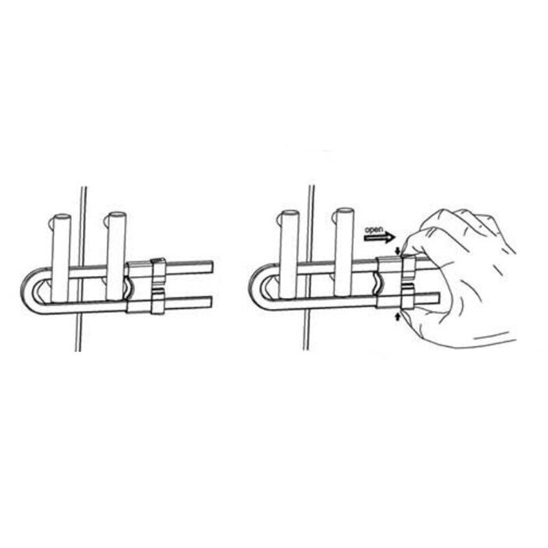 1 sztuka zabezpieczenie przed dziećmi blokada w kształcie litery U zabezpieczenie przed dziećmi zapobieganie otwieraniu szuflady przez dziecko drzwi szafki zabezpieczenie przed dziećmi