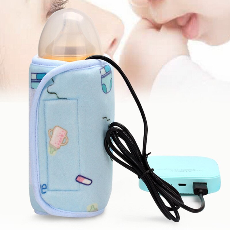 USB Milk Water Warmer Baby Bottle Travel Portable Car Outdoor Infant Feeding Bottle Heated Cover Insulation Thermostat Heater