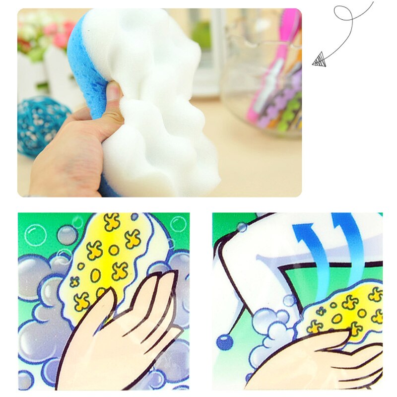 4 stuks Bad Sponzen Douche Scrubbers Exfoliërende Body Massage Zachte Baden Borstel OR88