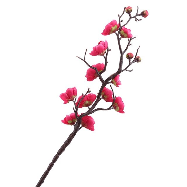 Ciruela flores de cerezo artificiales flores de seda ramas de cerezo hogar mesa de salón decoración para habitación bricolaje decoración de boda