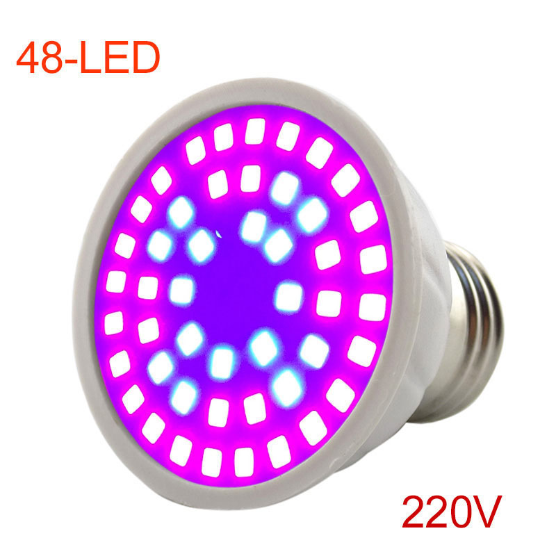 Led-växtlampa fytolampa fullspektrum blomlampa  e27 för inomhusväxthus odlingstält hydroponisk  k5: Blå