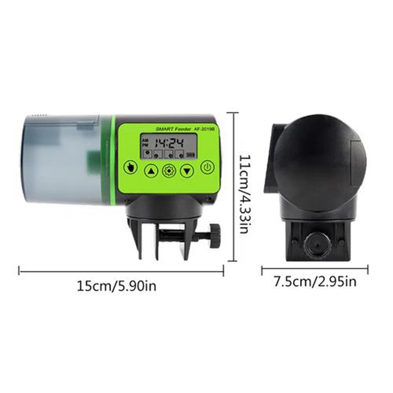 Distributeur automatique de nourriture avec LCD pour aquarium,chargeur intelligent d&#39;aliments avec minuterie, accessoires de réservoir de poissons