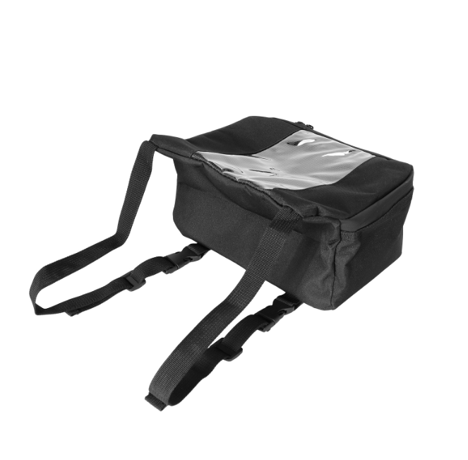 Waterproof Motorcycle Front Handlebar Bag Transparent Touch Screen Navigation Storage Bag Pouch for Electric Bike Scooter: WHITE