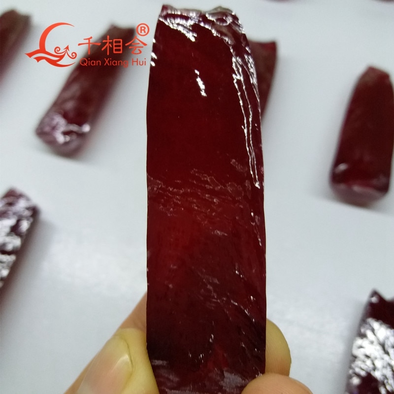 0.1kg 100g pela cor áspera matéria prima laboratório corindo criado rubi vermelho