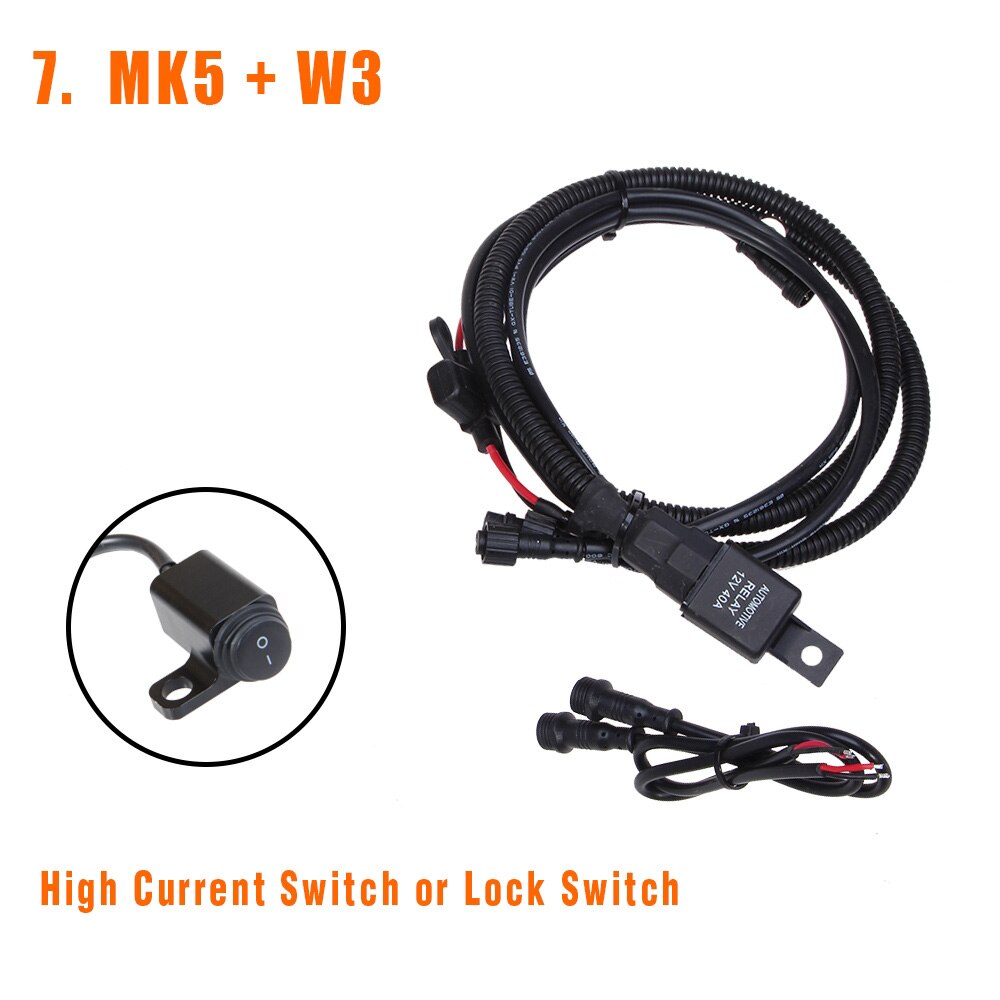 1set Bosmaa 40A Relay switch control line group for automotive car worklight spotlight motorcycle headlight: Mirror Switch