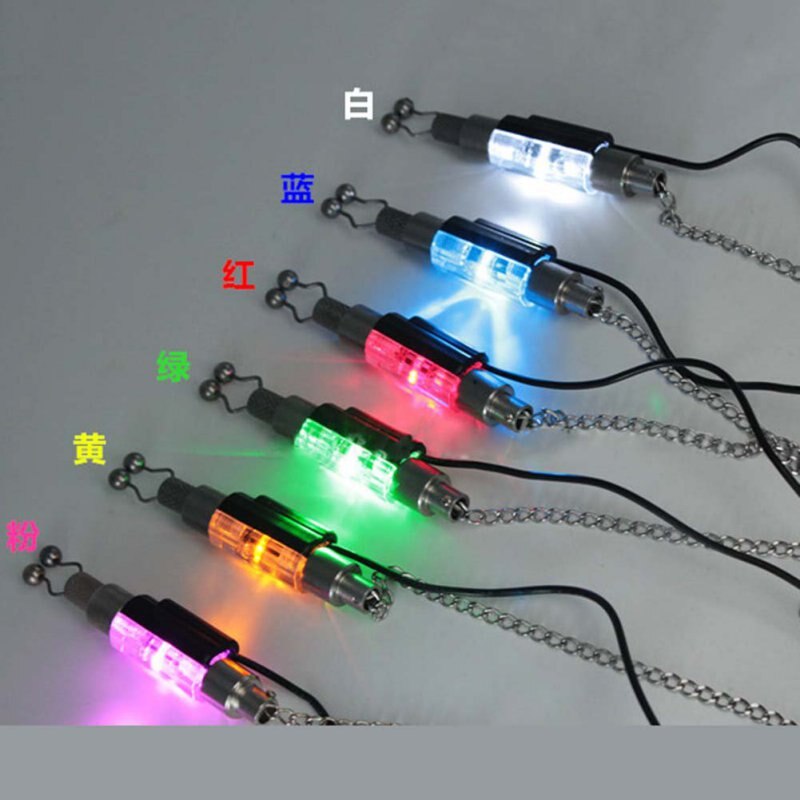 Alarma de mordedura de Pesca LED indicador luminoso para colgar la cadena de la carpa indicador Swinger accesorios para aparejos de pesca