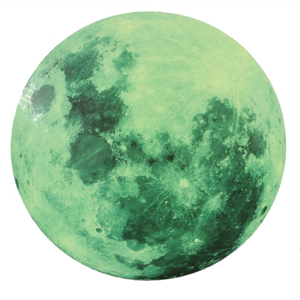 Moon Fluorescent Sticker 8/12/20/30cm Diy 3D Moon Earth Wall Sticker Kids Room Decoration Home Decor