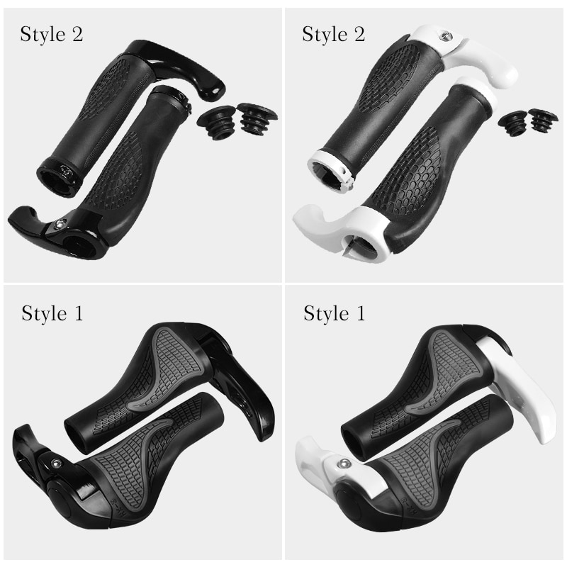 Rockbros fietsstuur grip ergonomische antislip rubberen handgrepen lock-on cover fietsstuur mtb racefiets accessoires