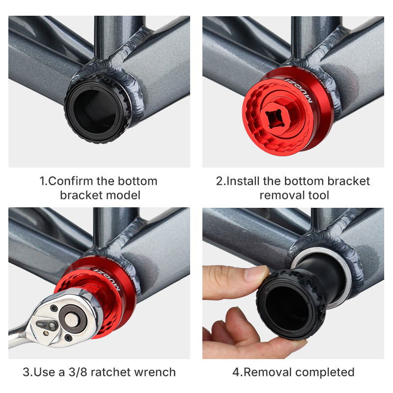 MUQZI 5-in-1 Bottom Bracket Tool for 12/16-Notch 39/41/44/46/49mm Bike Bottom Bracket Install Removal Wrench