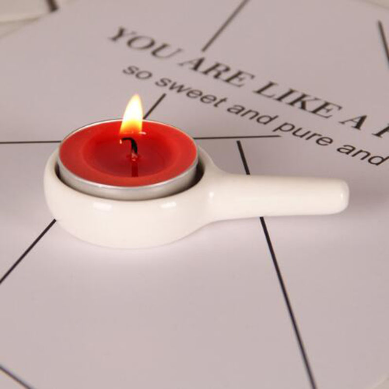 Vela horno de aromaterapia lámpara de aromaterapia horno de aceite esencial quemador romántico para el hogar decoración del hogar: BLANCO