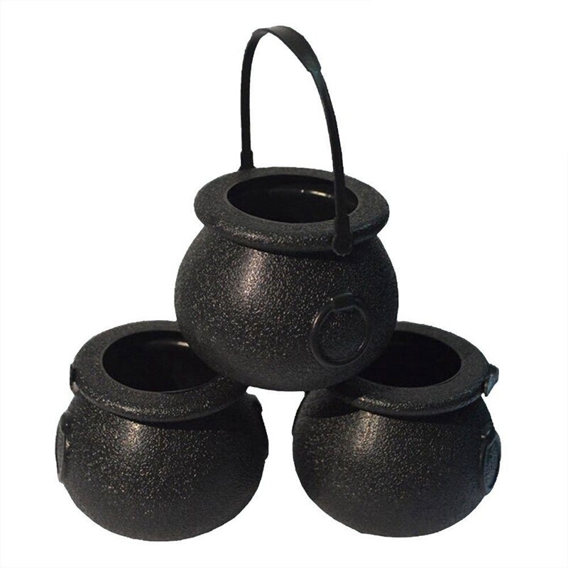 10PCS / Halloween Witch Candy Jar Halloween Cauldron Novelty Halloween Bucket Ornament