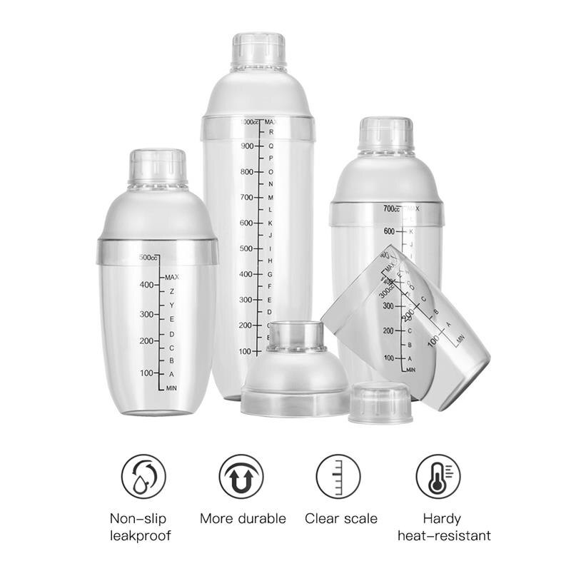 Mixing Cups Clear Multipurpose Hand Shaker with Scale Shaker Milk Tea Shop Supplies Special Shake Cup Snow Grams Pot