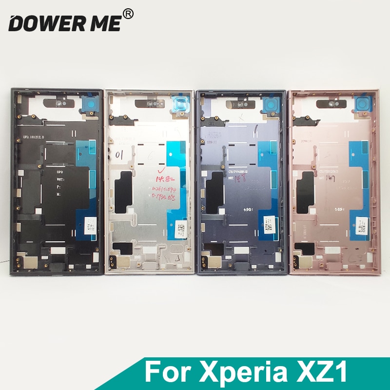 Dower ja obudowa pokrywa Bezel wspornik płyta przednia rama środkowa powrót pokrywa baterii robić Sony Xperia XZ1 G8341 G8342 wymiana