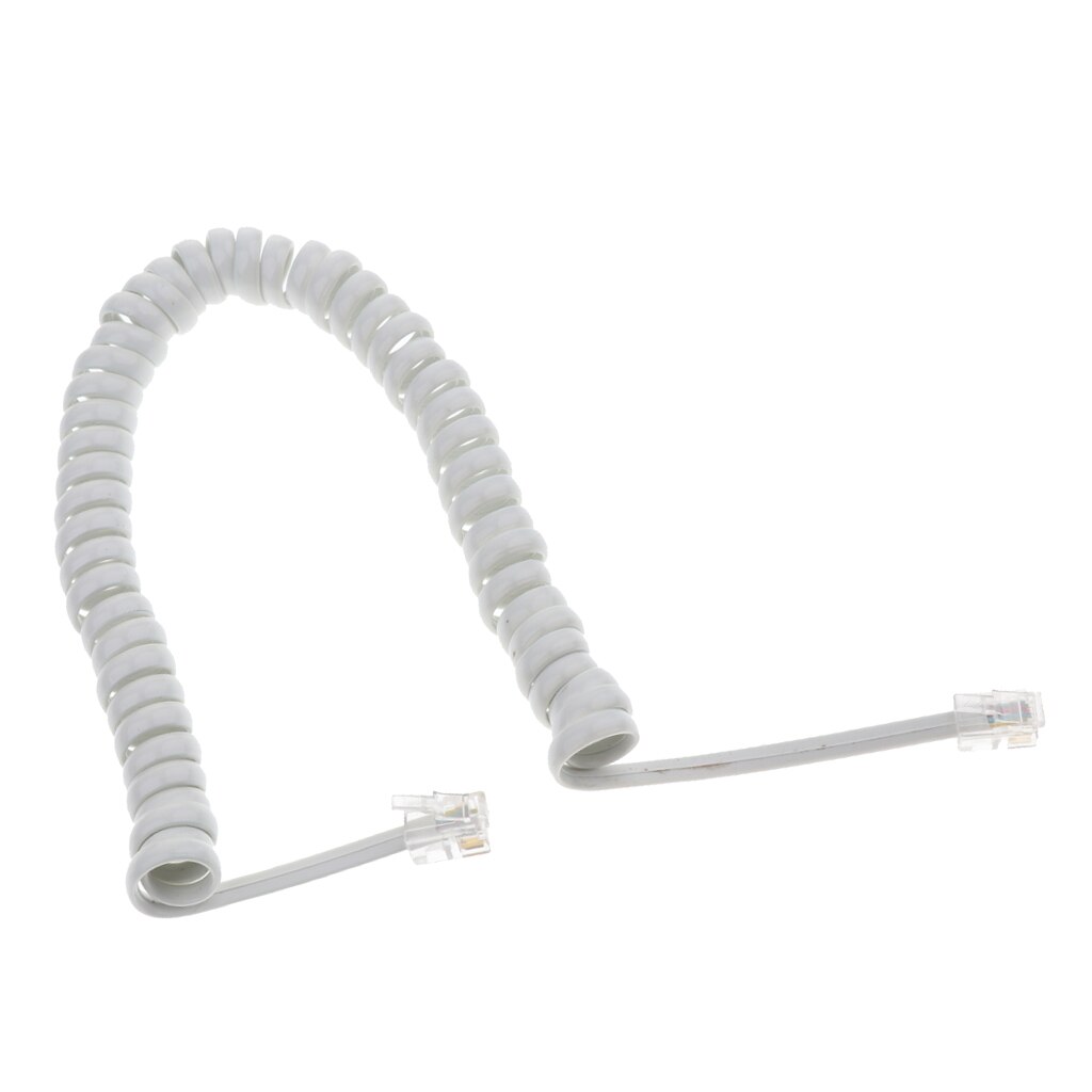 RJ22 Telephone Phone Handset Cable, Coiled Length 1 to 5 Feet Uncoiled Landline Phone Handset Cord Wire 4P4C