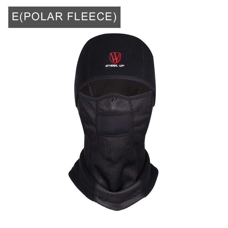 WHEEL UP Cycling Face Mask Cap Ski Bike Thermal Fleece Balaclava Winter Bicycle Face Mask Dustproof hood Skating Hat Headwear: E(POLAR FLEECE)