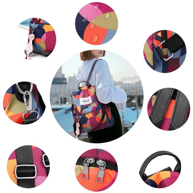 frauen Rucksack PU Leder Rucksack Reise Schulter Tasche Mädchen Anti-Diebstahl Bunte Rucksack Für Teenager tasche