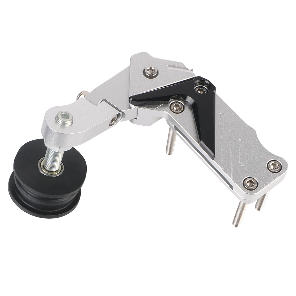 Einstellbare automatische Einstellung Kettenspanner Spannrad Kettenspanner Universal- Motorrad breite Kette Anti-Rutsch-Gerät: Silber