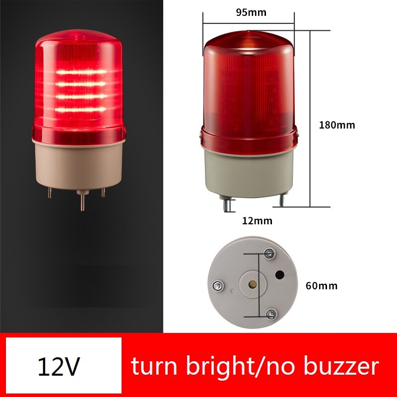 Lte -1101j geluidslicht waarschuwingslicht 12v 24v 220v afstemmingslicht waarschuwingslicht led-lamp klein knipperlicht beveiligingsalarmlicht: 12v