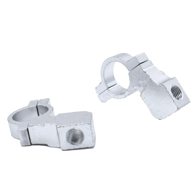 2 stuks motorfiets fiets atv achteruitkijkspiegel beugel mount adapter houder klem schroef cnc aluminium 22 mm 7/8 "stuur universeel: Ivoor