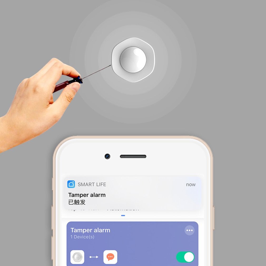 WIFI Human Infrared Sensor Lithium Battery Powered Mobile Phone App Alarm Anti-dismantling And Security