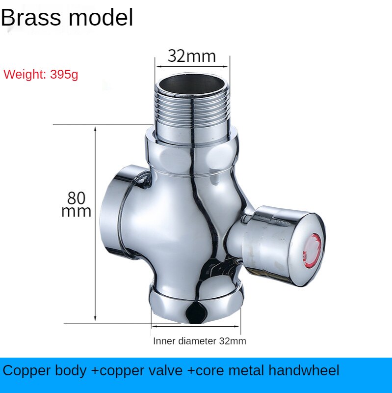 Toilet Flushing Valve Hand-held Toilet Switch Valve Toilet Valve Toilet Time Delay Valve Squatting Pan Quick Open Flushing Valve: 395g-DN25