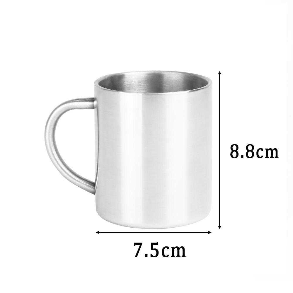 220/300/400ML Double Wall Cup Stainless Steel Insulated Drinking Cup Beer Coffee Tea Mug Drinkware High Qaulity: 300ML