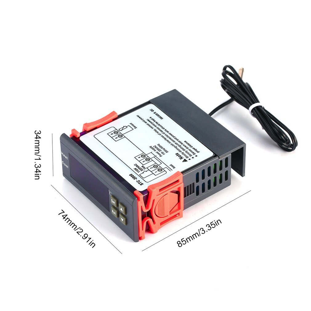 Controlador de temperatura digital de STC-2000 220v-55 120120c com sensor do par termoelétrico