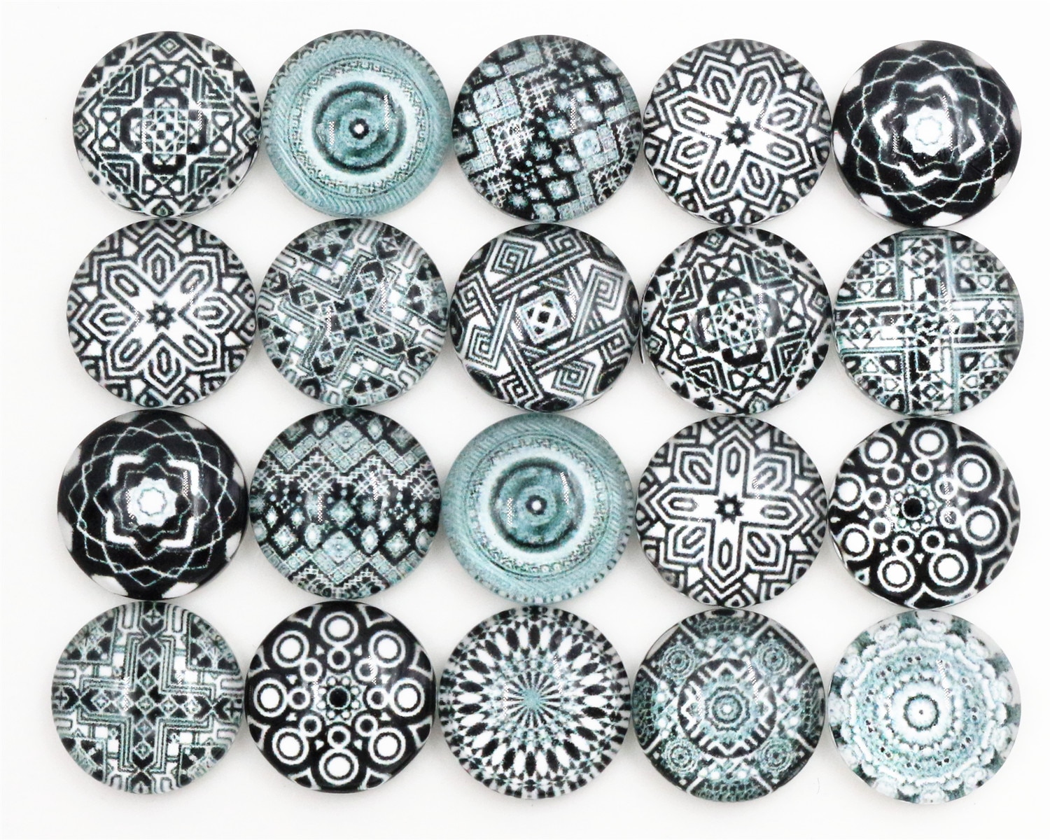 50 pçs/lote 12mm foto cabochons de vidro cor misturada cabochons para pulseira brincos colar bases Settings-C5-34