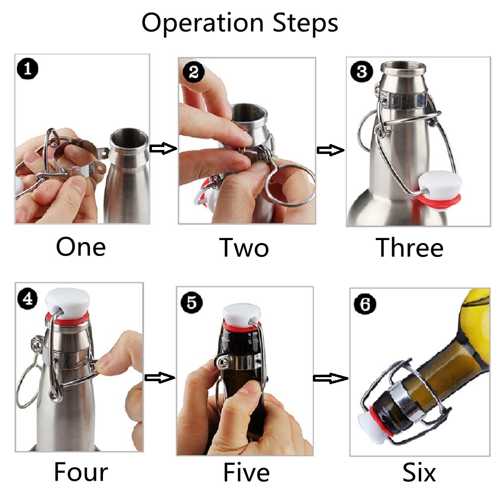 Tappi Per Bottiglie In Silicone E Acciaio, Set Da 4 Pezzi, Universali Per Birra, Vino E Champagne, Chiusura Ermetica Riutilizzabile - 4