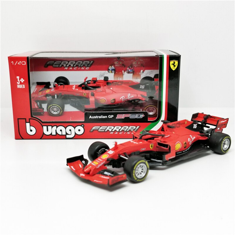 BBurago 1:43 F1 SF90 SF14T Nr7 Kimi Raikkonen SF15T Nr5 Sebastian Vettel F2012 #6 Felipe Massa Diecast Model Car: 2019 sf90 No16