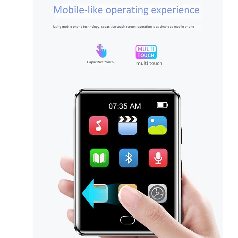 Music Player 2.5 Inch MP4 Full Sn Bluetooth Music Player Zinc Alloy External Lossless Mp4 with Press Sn Function: Default Title