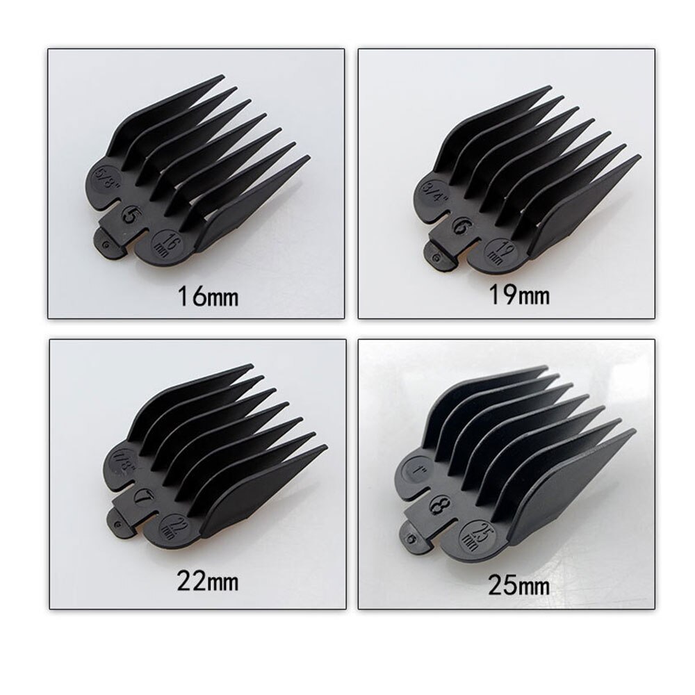 CestoMen 8Pc Black Barber Guards Universal Hair Clipper Limit Comb Guide Attachment Trimmer Hair Clipper Cutting Guide Combs Set