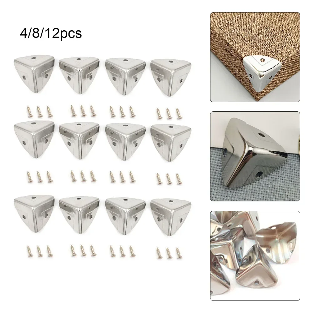4/8/12pc Metall Box Eckenschutz Holz Box Coner Protector Möbel Hardware Protector Dekorative Retro Eisen Eckenschutz