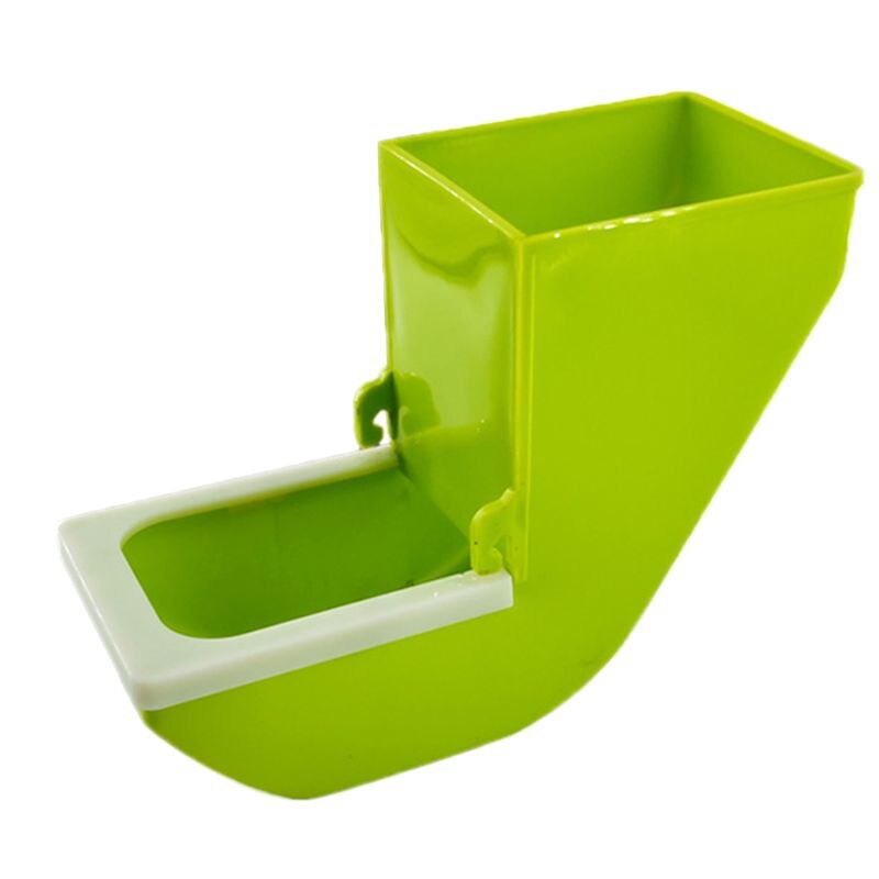 Bird Feeder Automatic Parrot Feeder Cage Accessories Pigeon Seed Food Container 11UA: Green