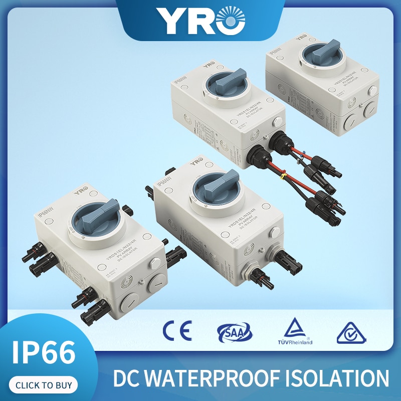 Photovoltaic Electrical Isolator Solar Switch PV Photovoltaic DC Switch 1000V 32A Outdoor Waterproof IP66 With TUV CE SAA RCM