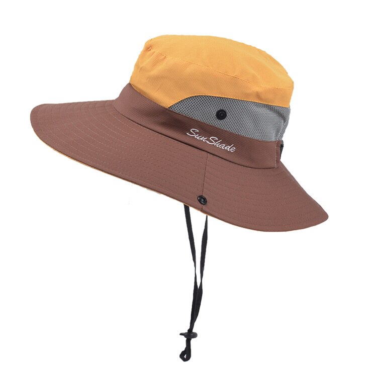 2022 semplice UPF 50 cappello da sole secchio estate uomo donna pesca cappello Boonie protezione solare UV lungo ampio tesa larga Bob escursionismo all&#39;aperto: 04