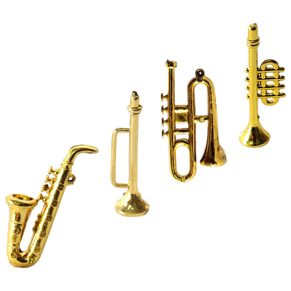 Tromb Cornet Brooch, Mini Unique Gold Plating Musical Instrument Gift