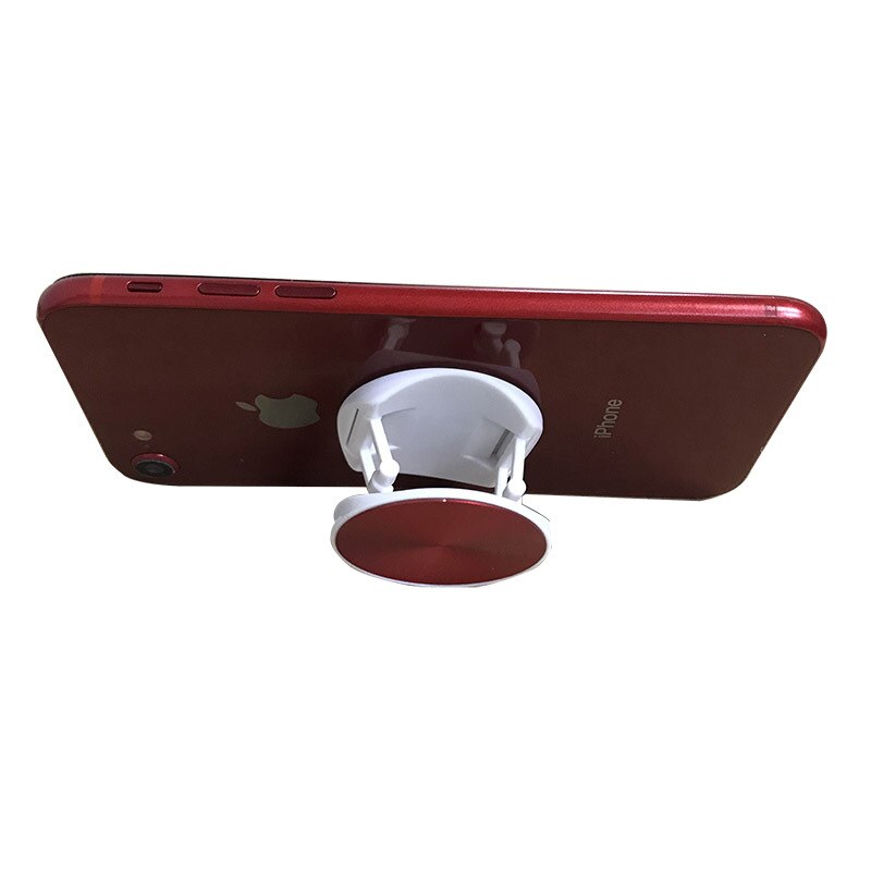 1 pçs placa de metal bolso redondo telefone móvel dobrável suporte de estiramento suporte do telefone suporte