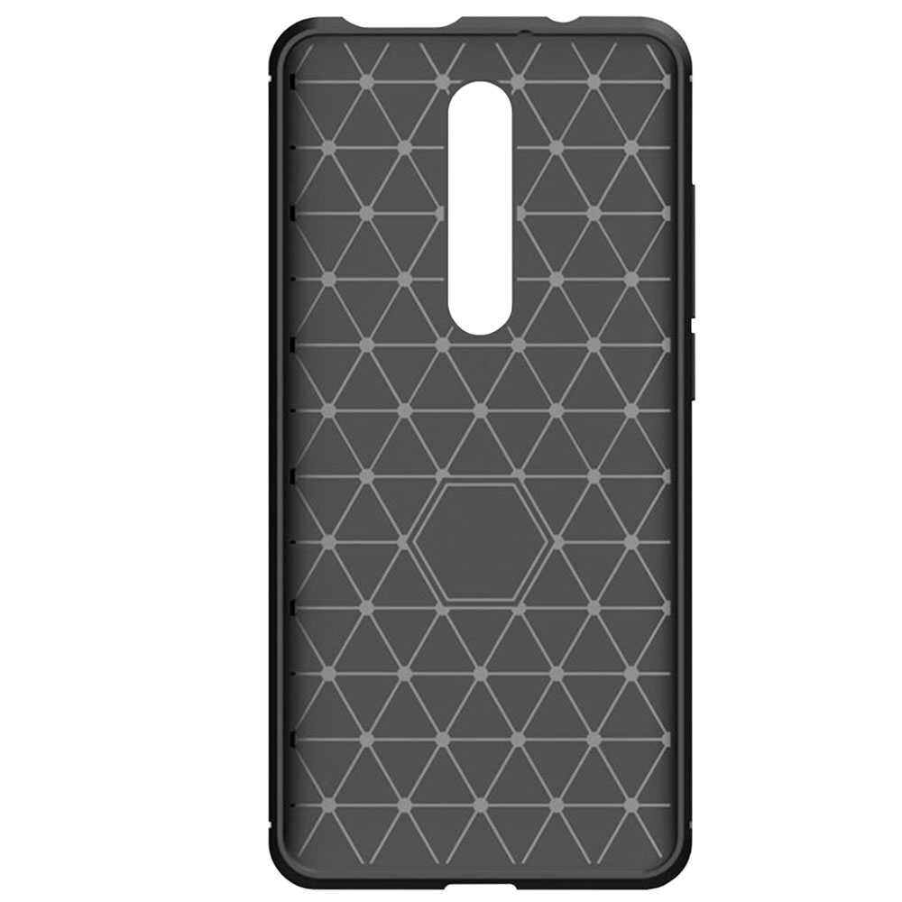 Custodia TPU con Disegno in Fibra di Carbonio per Xiaomi Mi 9T Nero Copertura Protettiva Protezione silicone gel paraurti