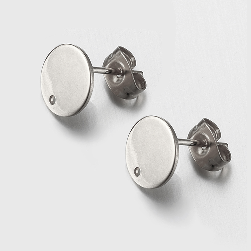 10 Uds. De pendientes dorados de acero inoxidable con forma de corazón de amor para pendientes DIY, Base para hacer joyas, accesorios de componentes con dijes colgantes con agujeros: Naranja