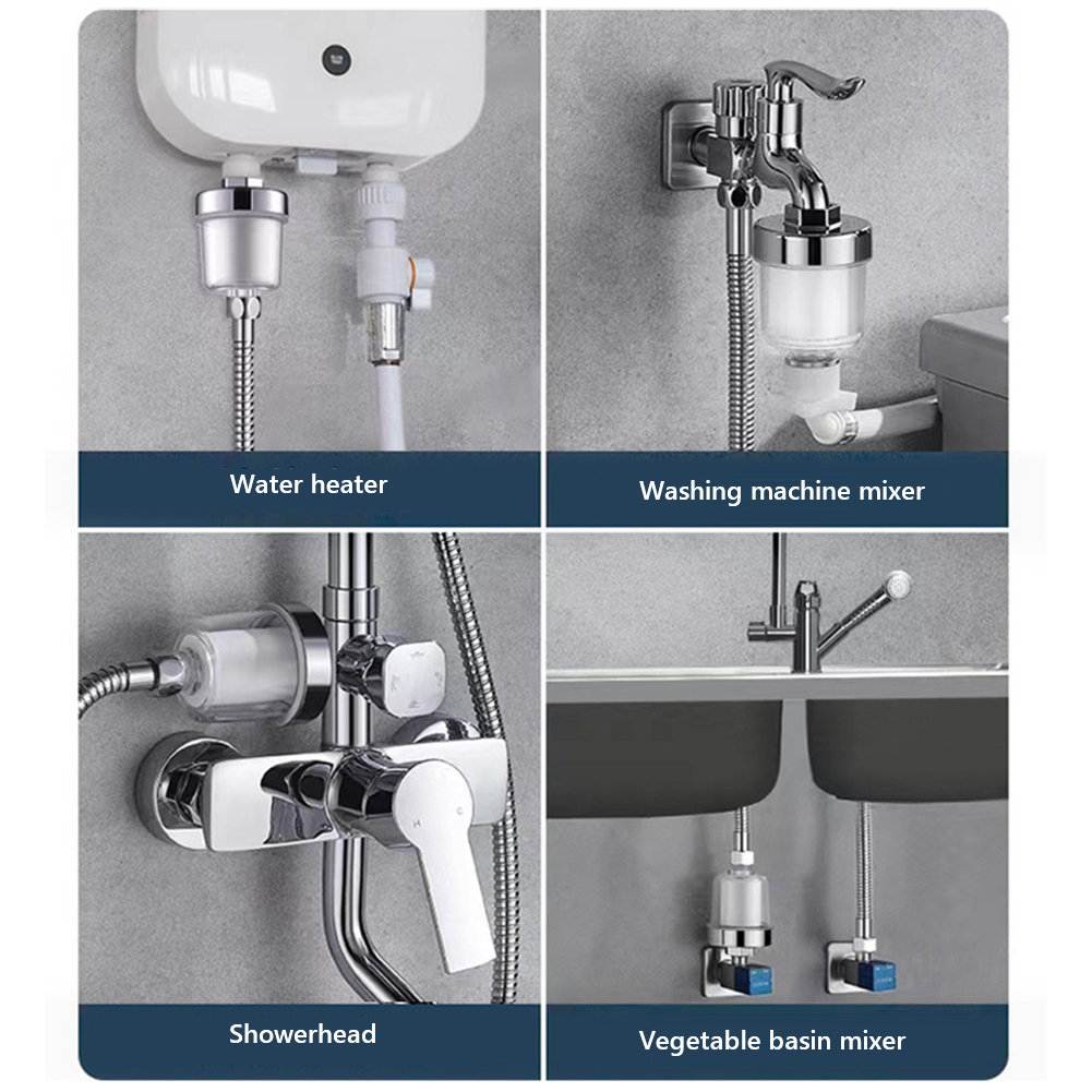 Bath Filter Transparent Bathroom Filtration System Water Outlet Purifier Kits Universal Faucet Filter For Kitchen Bathroom