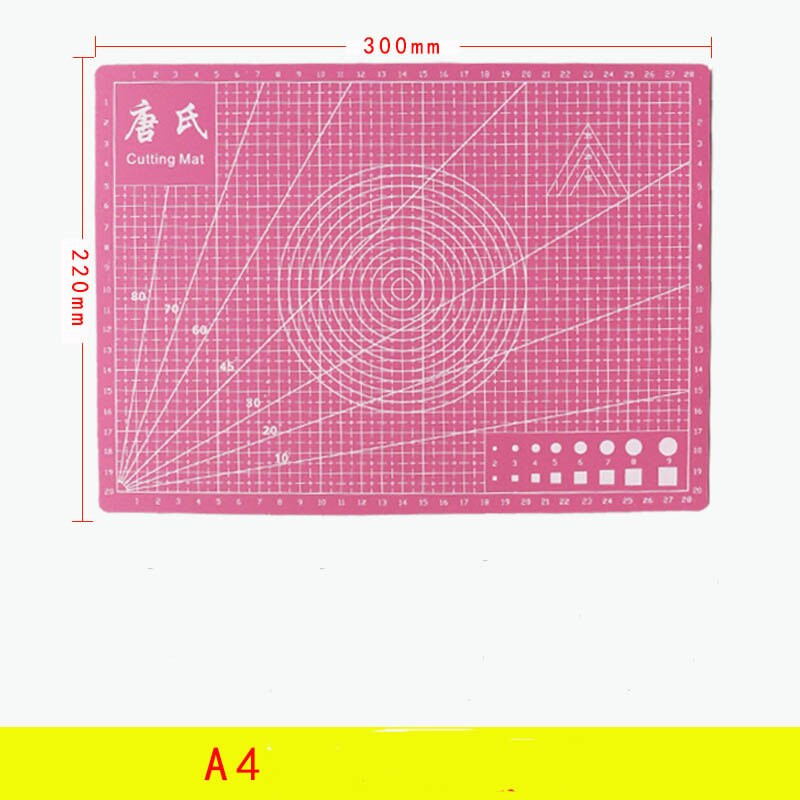 Tapete de corte para manualidades de PVC, tabla de corte para grabado de cuero, almohadilla suave, banco de trabajo, Patchwork, costura Manual, cuchillo DIY, A3/A4/A5: Pink A4
