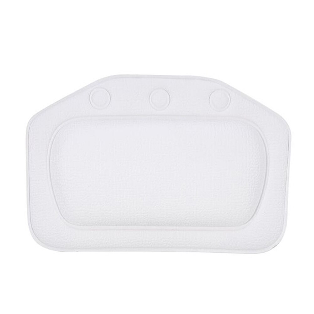Cojín suave de PVC antideslizante para bañera, almohada acolchada para Spa, reposacabezas, cuello Res, bañera de baño, Spa: Blanco