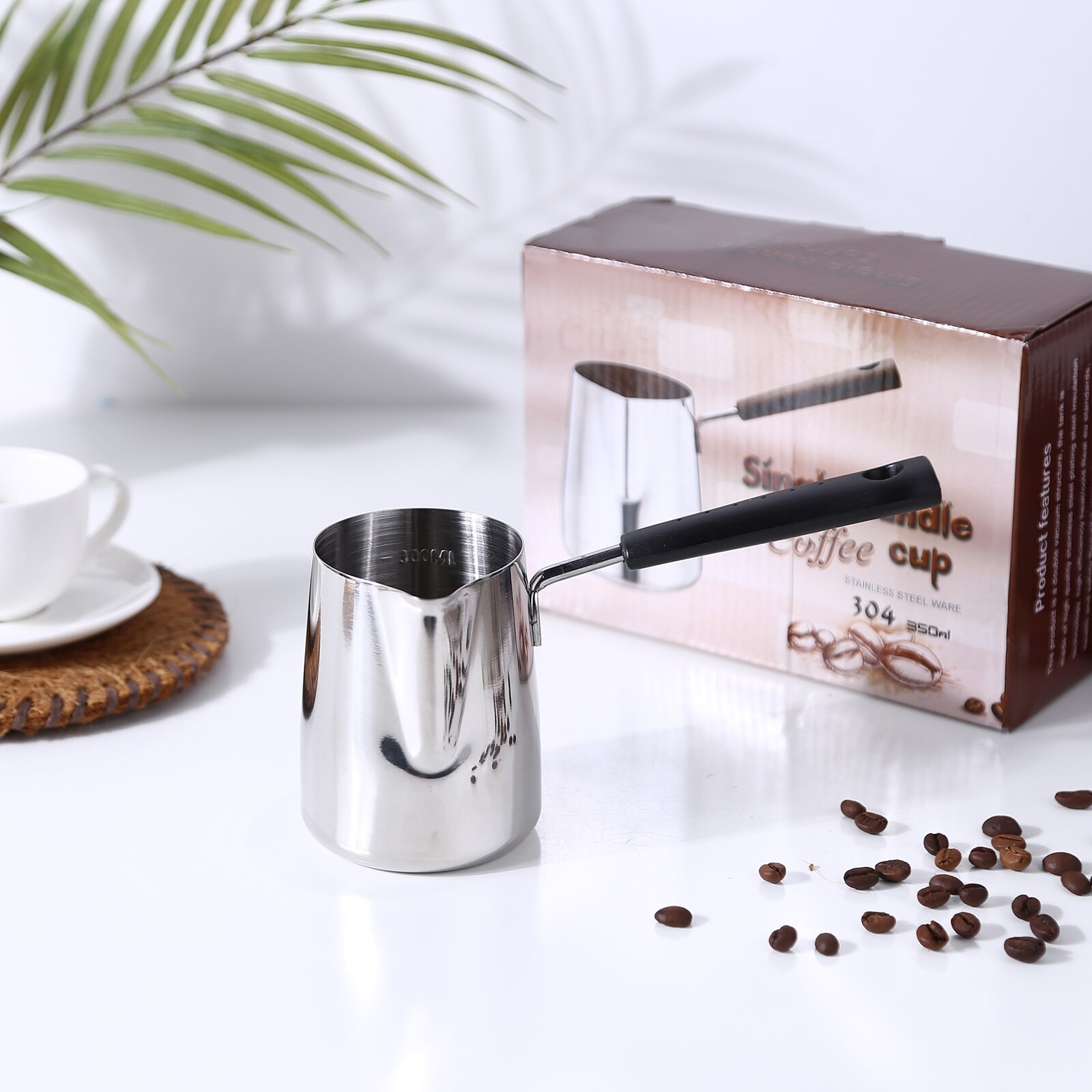 Practical Milk Frothing Pitcher Stainless Steel Coffee Pot Modern Style Unique Kitchen Accessories