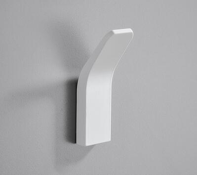 Gancho de aluminio para colgar ropa, accesorios de baño, colgador de puerta de cobre, montado en la pared: white A