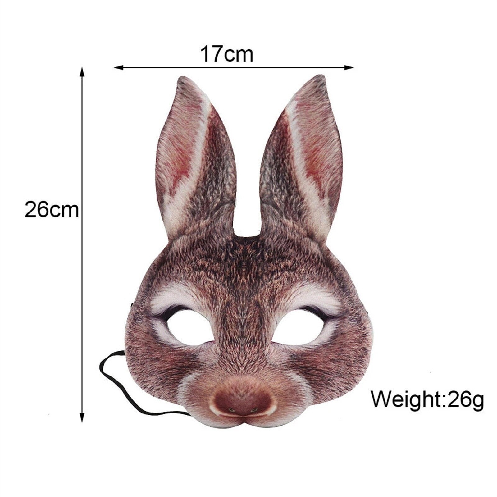 Pasen Cosplay Party Grappig Konijn Masker Kostuum Animal Volwassen Kostuum Half Masker Prom Dress Up Masker