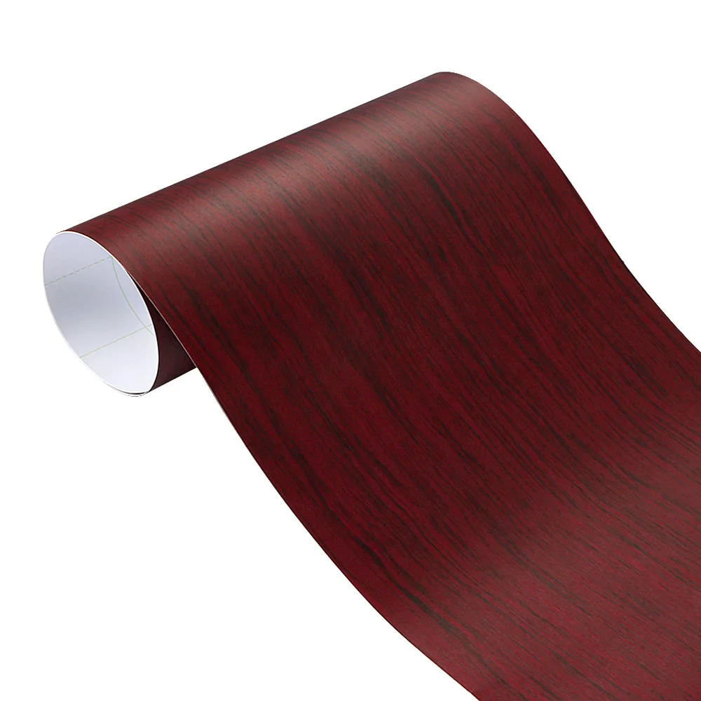 60x500cm Matte Self-adhesive Wood Grain Textured Vinyl Film Car Wrap PVC Waterproof Auto Internal Decoration Car Sticker Styling: Blue