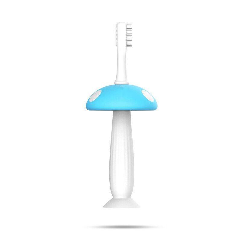 Baby Zahnen Pflege Baby Zahnbürste Lebensmittel Klasse Weiche Silikon Ausbildung Zahnbürste freundlicher Baby Zähne Pflege Beißringe Baby Pinsel: Blau