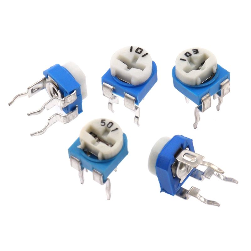 20pcs RM065 RM-065 Série 100 200 500 1K 2K 5K 10K 20K 50K 100K 200K 500K 1M Ohm Trimpot Trimmer Potenciômetro Resistor Variável